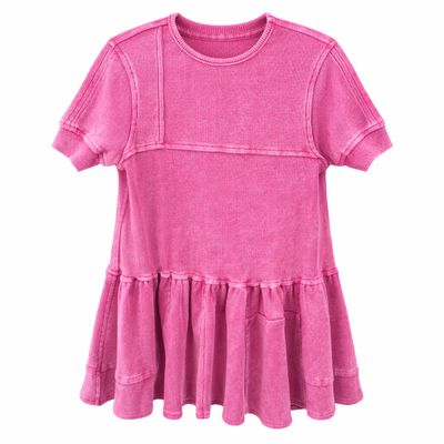 TEELA GIRLS PPINK MINIRAL WASH DRESS SUMMER 26