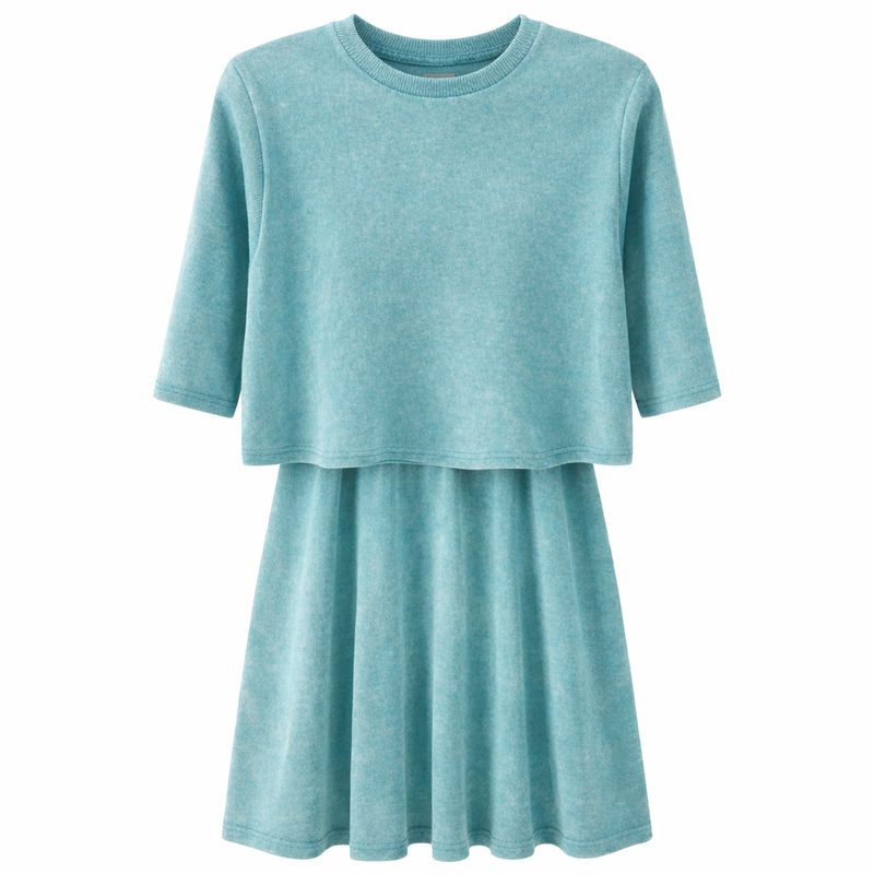 Teela teal Miniral Wash Tee &amp; Skirt