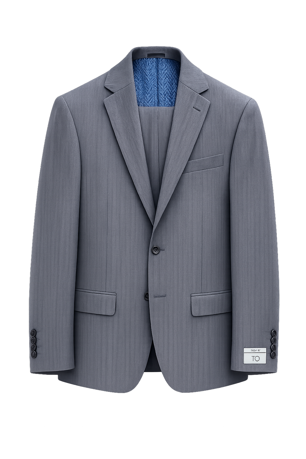 T.O Collection Grey Boys Stripe Suit TBE1101s