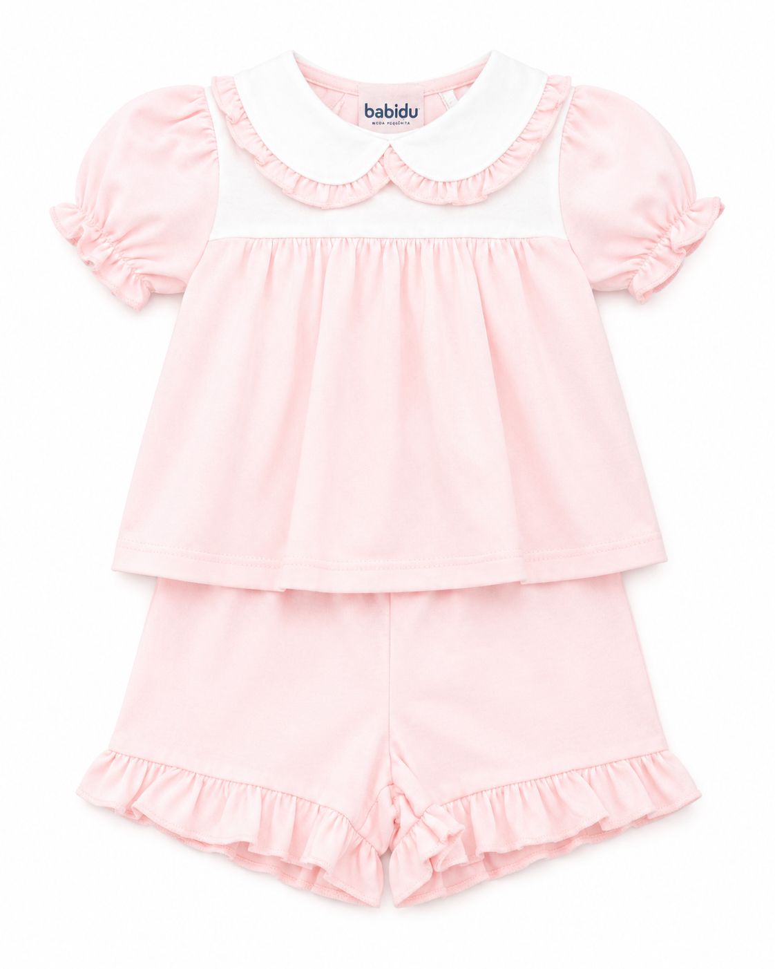 Babidu pink cotton 2-piece set 41219