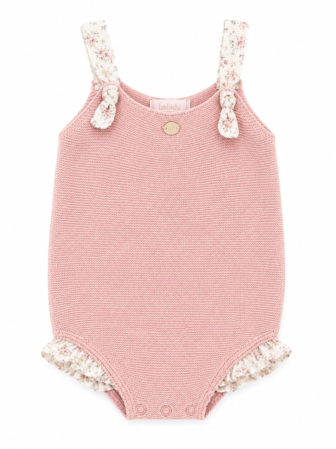 Babidu knit pink romper 11303
