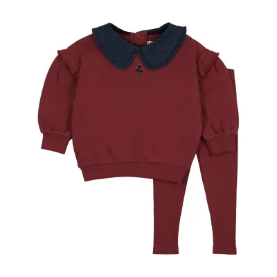 Lil Legs SWT CMPGN TODDLER RUFFLE SWEATSHIRT SET AF26TS111-K AW26