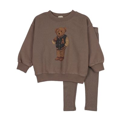 Lil Legs VARSITY BEAR SWEATSHIRT SET AF26TS122B-K AW26