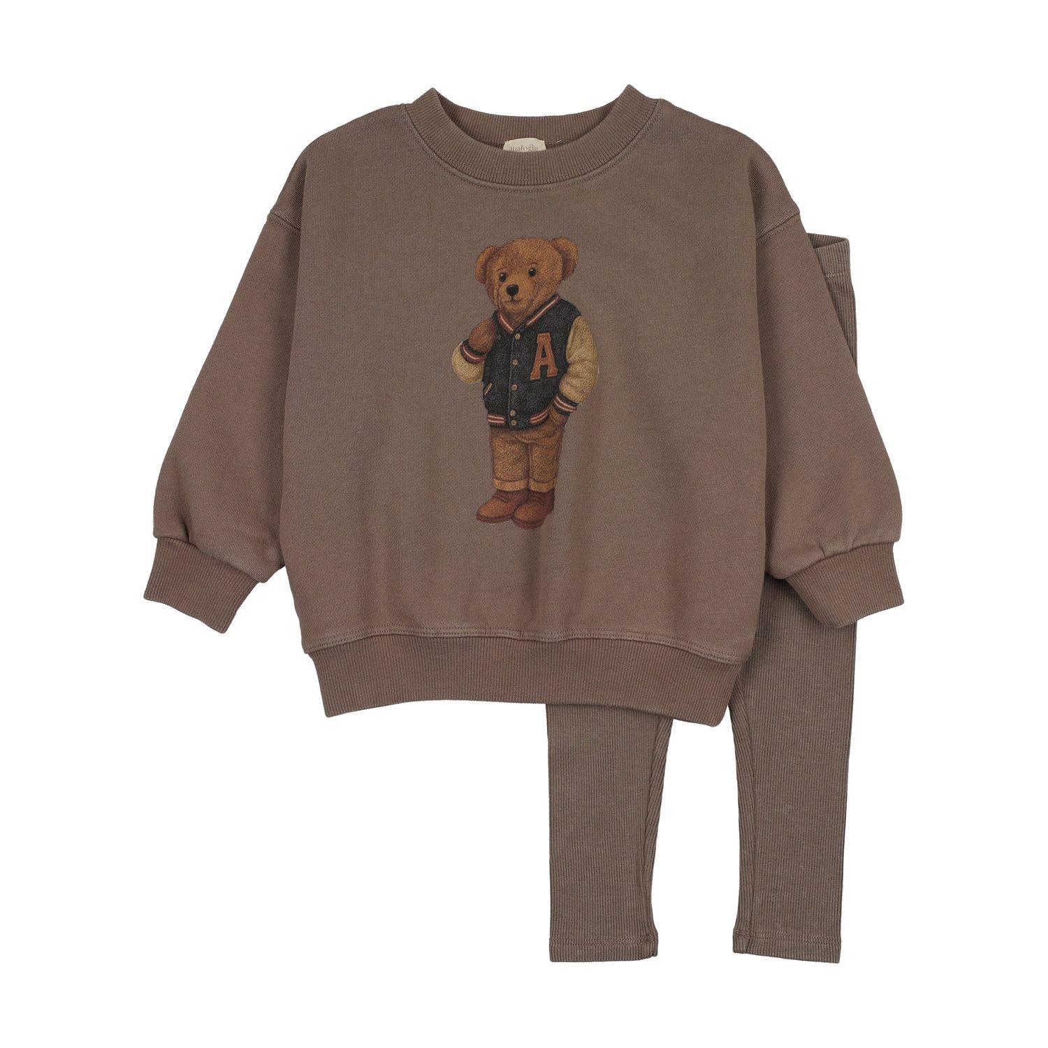 Lil Legs VARSITY BEAR SWEATSHIRT SET AF26TS122B-K AW26