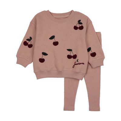Lil Legs CHERRY PATCH SWEATSHIRT SET AF26TP407-K AW26
