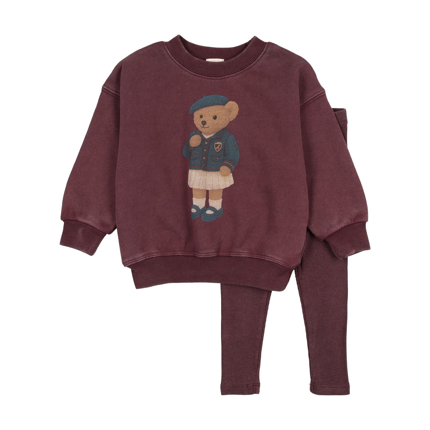 Lil Legs BEAR SWEATSHIRT SET GIRL AF26TS123-K AW26