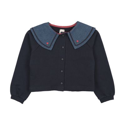 Lil Legs SWT CMPGN SAILOR COLLAR CARDIGAN AF26S526-K AW26