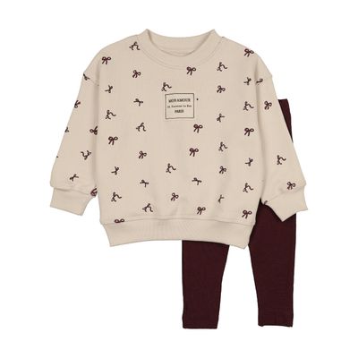 Lil Legs BOW SWEATSHIRT SET AF26S515-K AW26