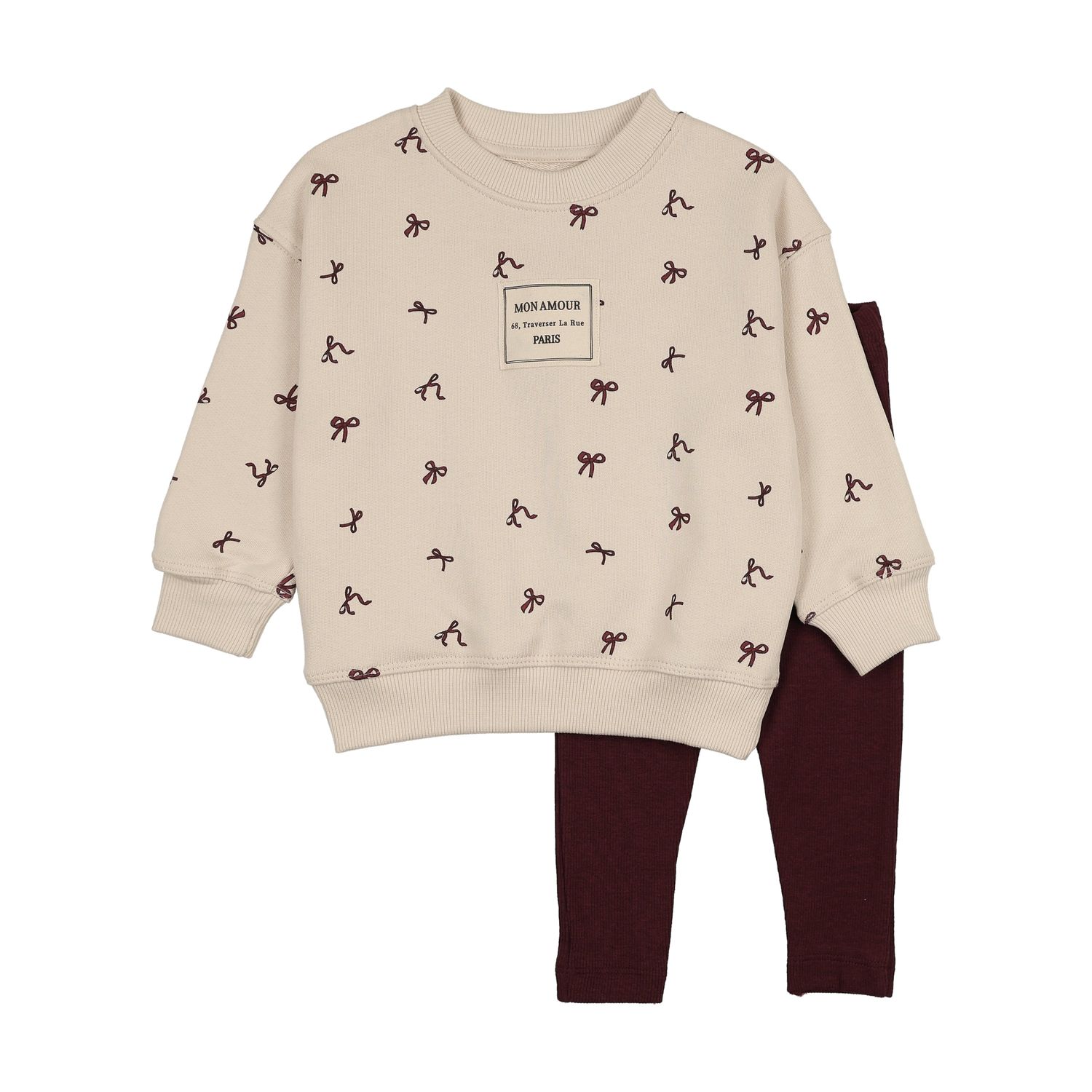 Lil Legs BOW SWEATSHIRT SET AF26S515-K AW26