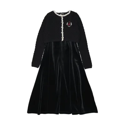 Lil Legs CREST MAXI CARDIGAN SET AF26D213-K AW26