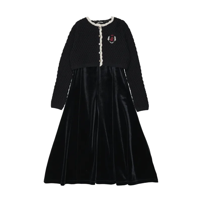 Lil Legs CREST MAXI CARDIGAN SET AF26D213-K AW26