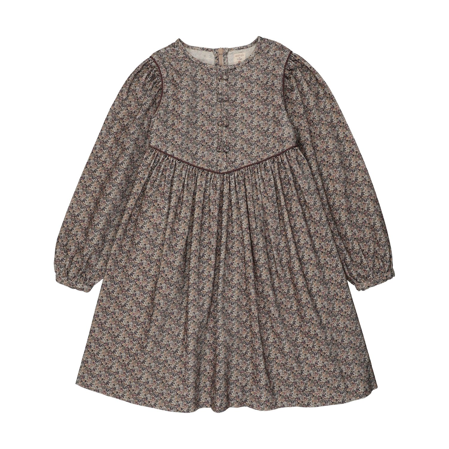 Lil Legs HOME GARDEN VELVET TRIM DRESS-BIG GIRL AF26D220-K AW26
