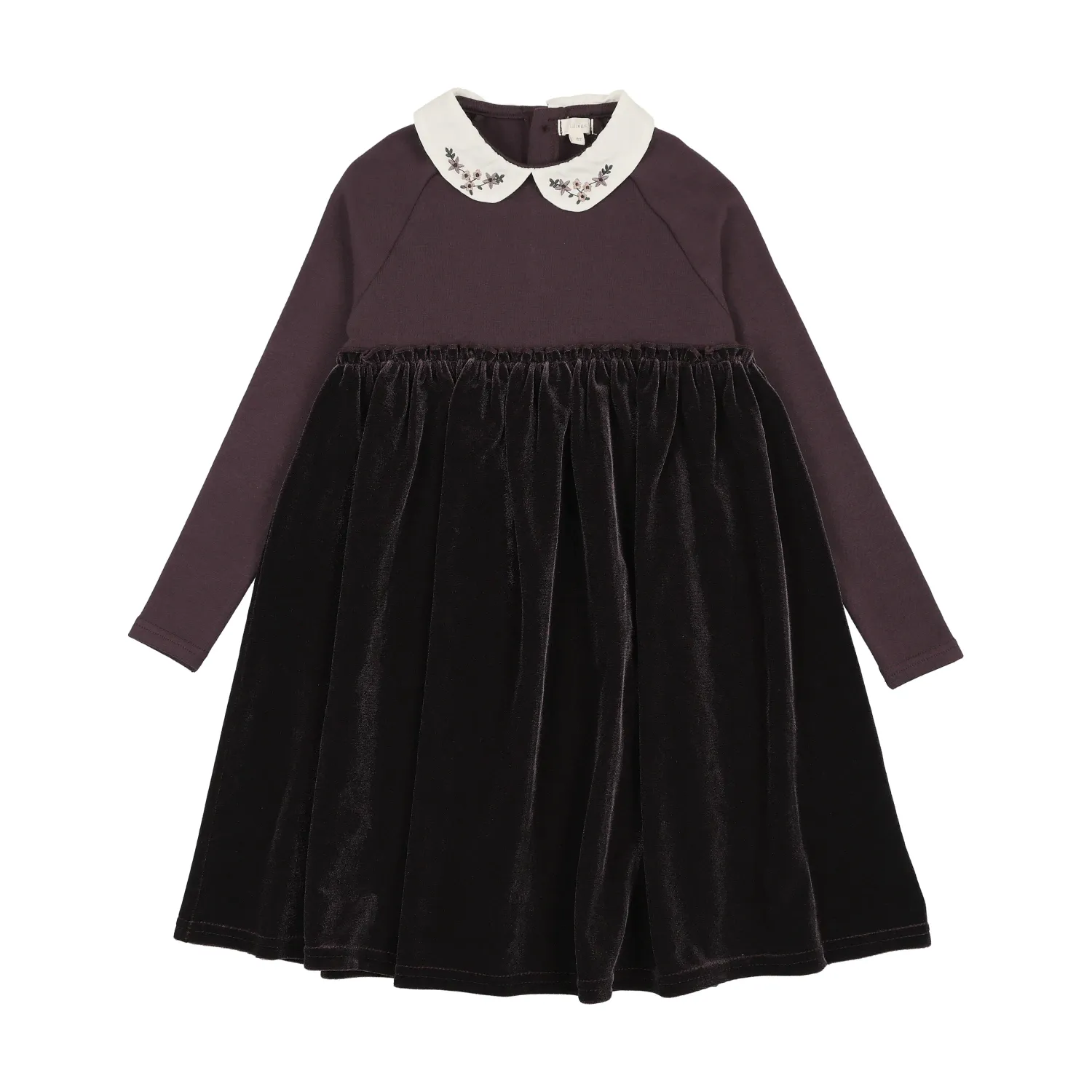 Lil Legs  EMBROIDERED COLLAR MAXI-SHORT LENGTH AF26D209B-K AW26
