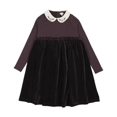 Lil Legs  EMBROIDERED COLLAR MAXI-SHORT LENGTH AF26D209B-K AW26