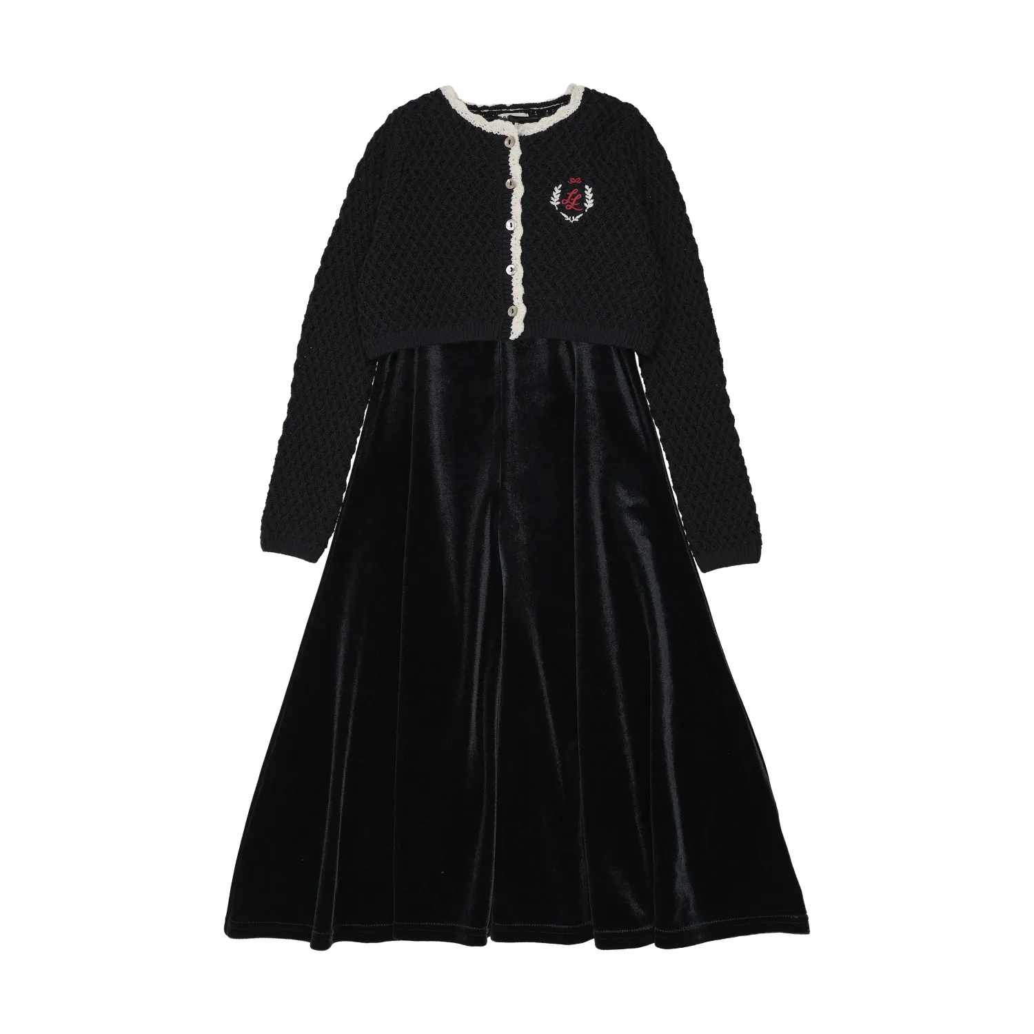Lil Legs  CREST MAXI CARDIGAN SET -AF26D213-T AW26