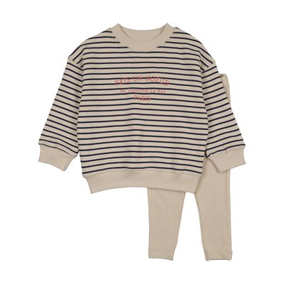 Lil Legs  BOLD BOY STRIPE SWEATSHIRT SET AF26S500-K AW26