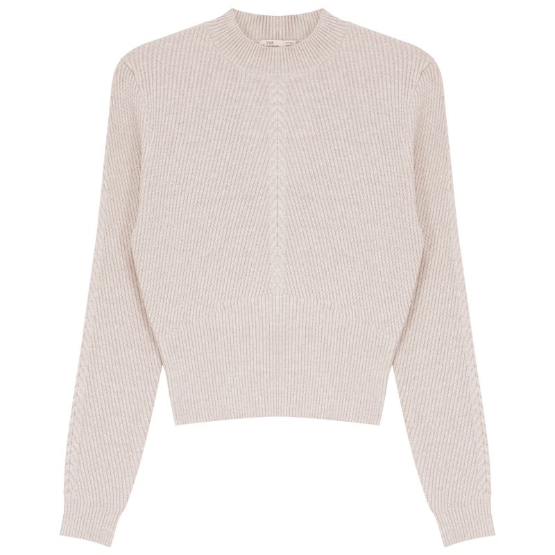 Legend Teen Cable Rib Knit Crop Top AW26 WB6CPT7445