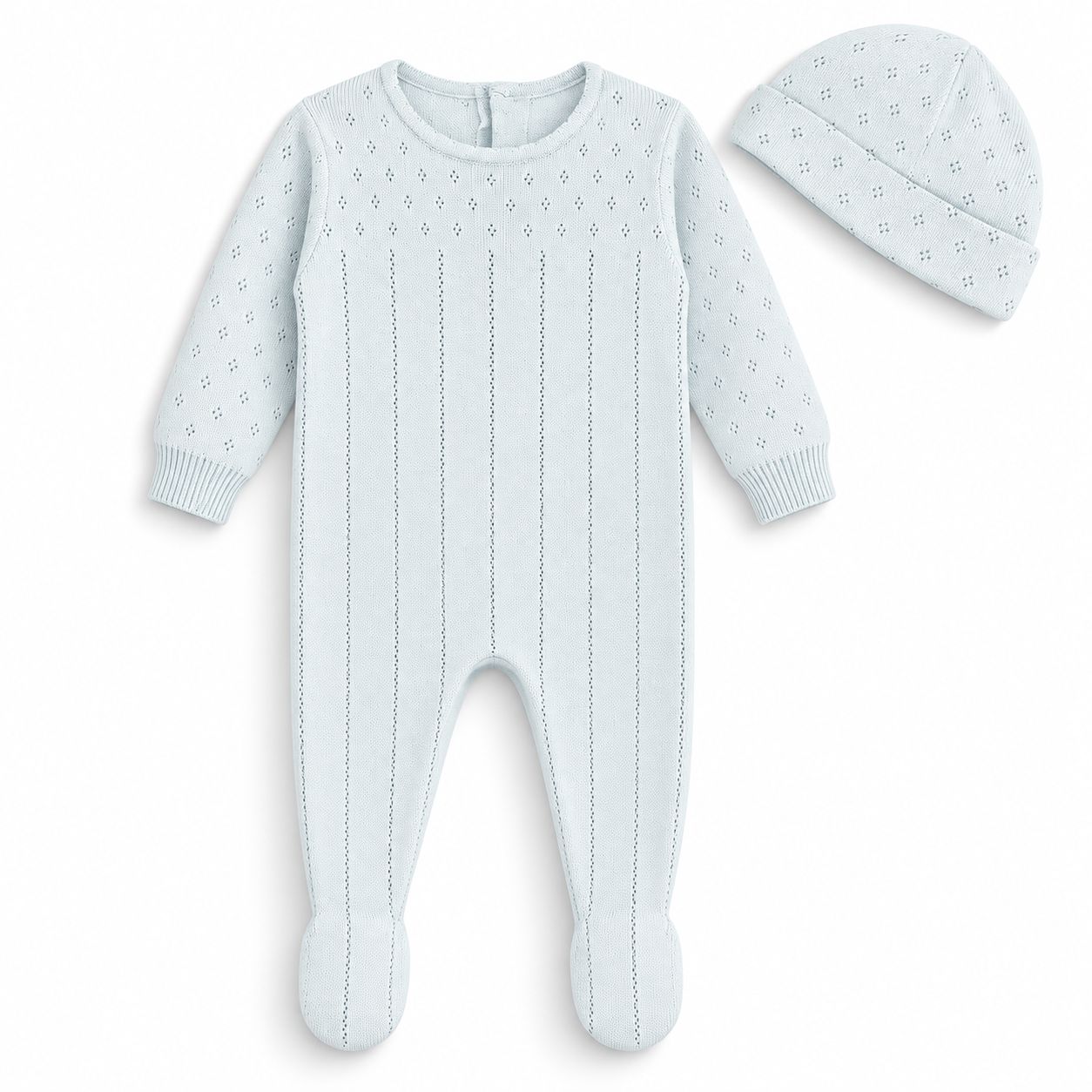 Bebe Bella Baby Knit Pointel Layette With Bonnet AW26 WB6CY3051B