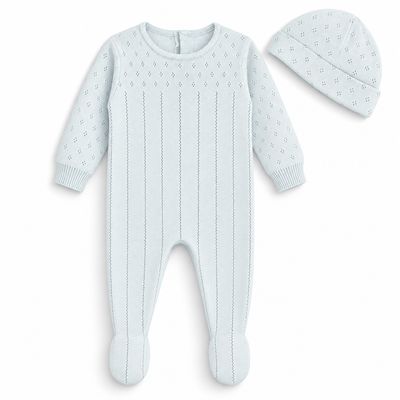 Bebe Bella Baby Knit Pointel Layette With Bonnet AW26 WB6CY3051B