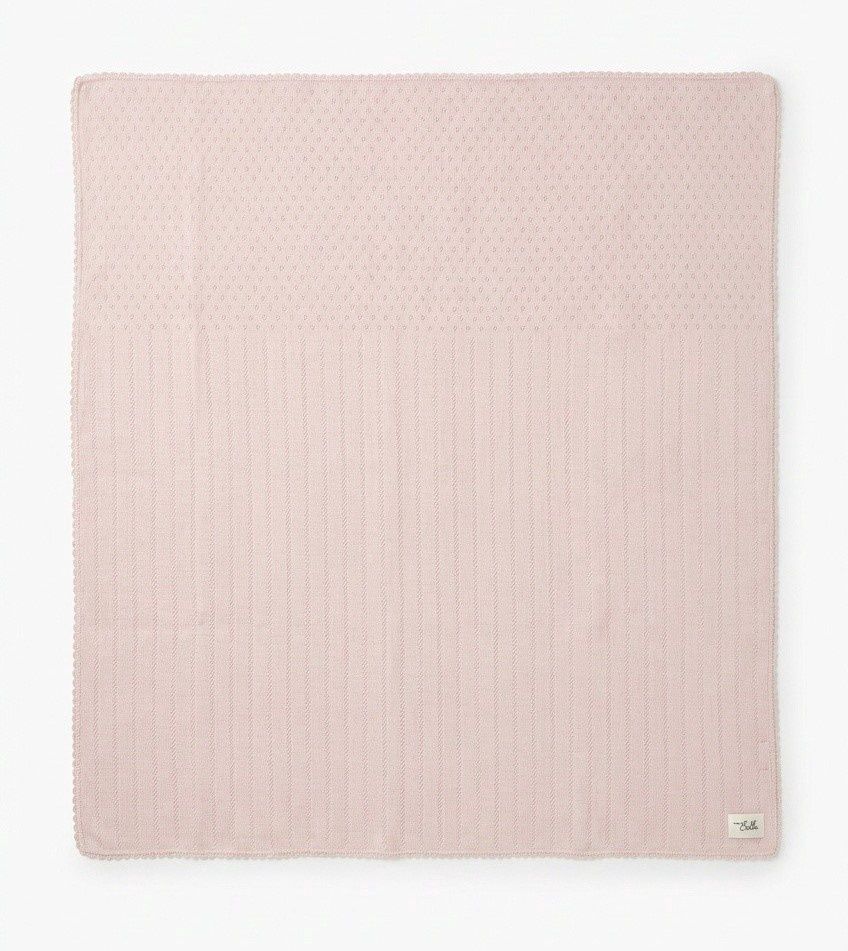 Bebe Bella Baby Knit Pointel Blanket AW26 WB6CY3051BL