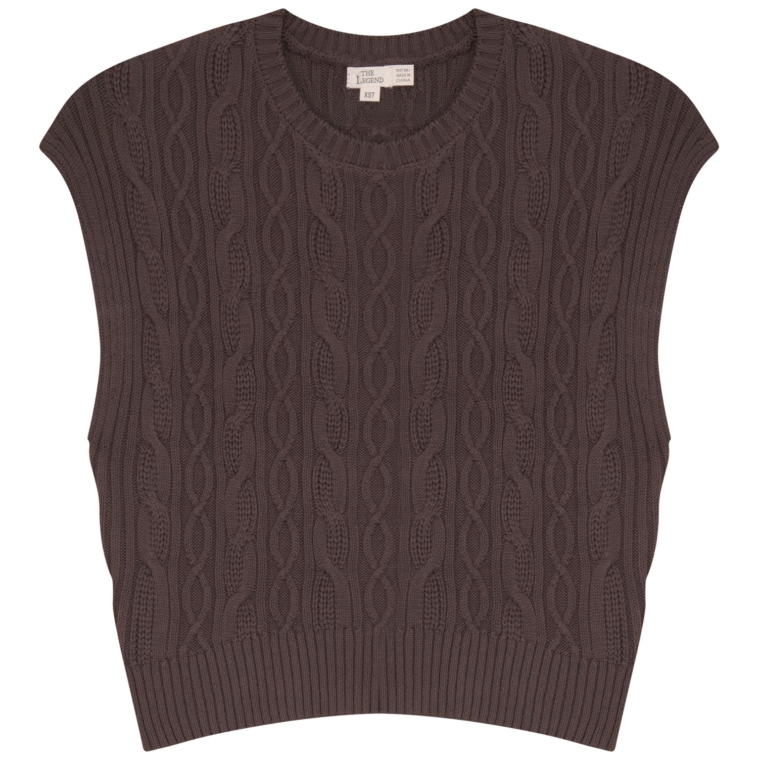 Legend Teen Cable Knit Crop Vest AW26 WB6CPT7464
