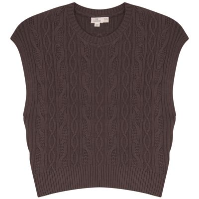Legend Teen Cable Knit Crop Vest AW26 WB6CPT7464