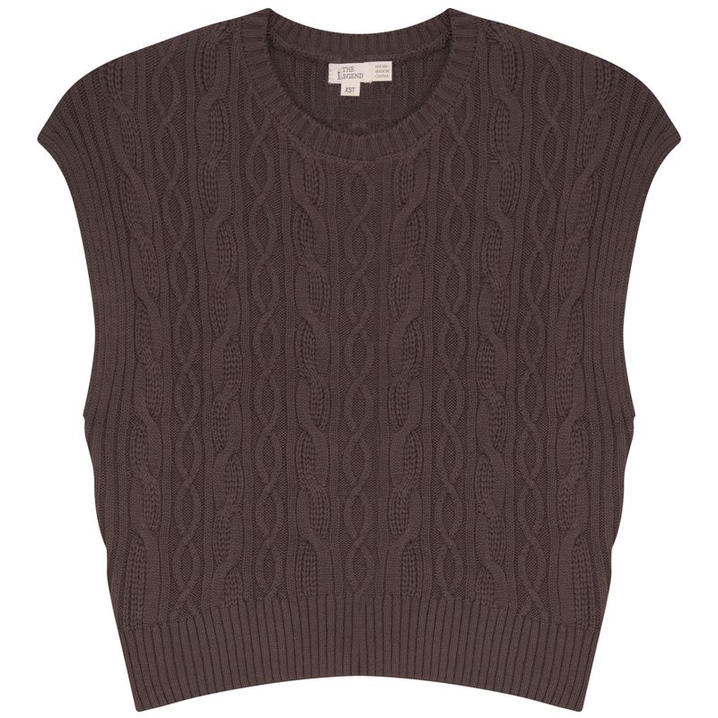 Legend Teen Cable Knit Crop Vest AW26 WB6CPT7464