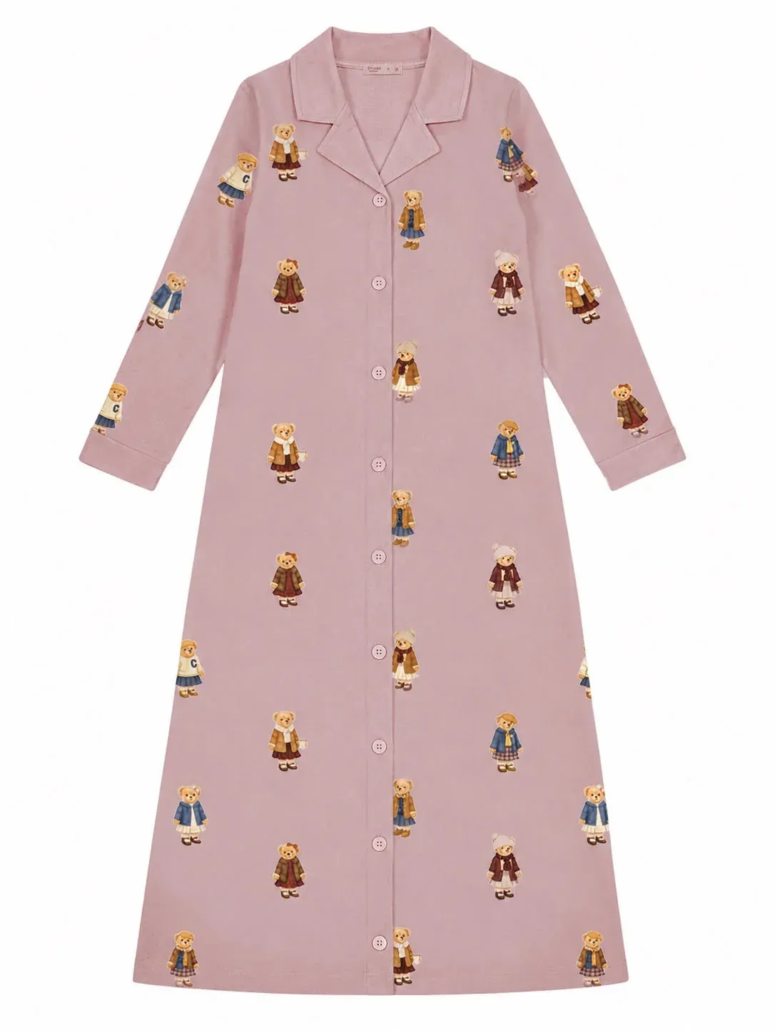 Crew Kids Teddy Pattern Lounge Grandpa Nightgown SG3223 AW26