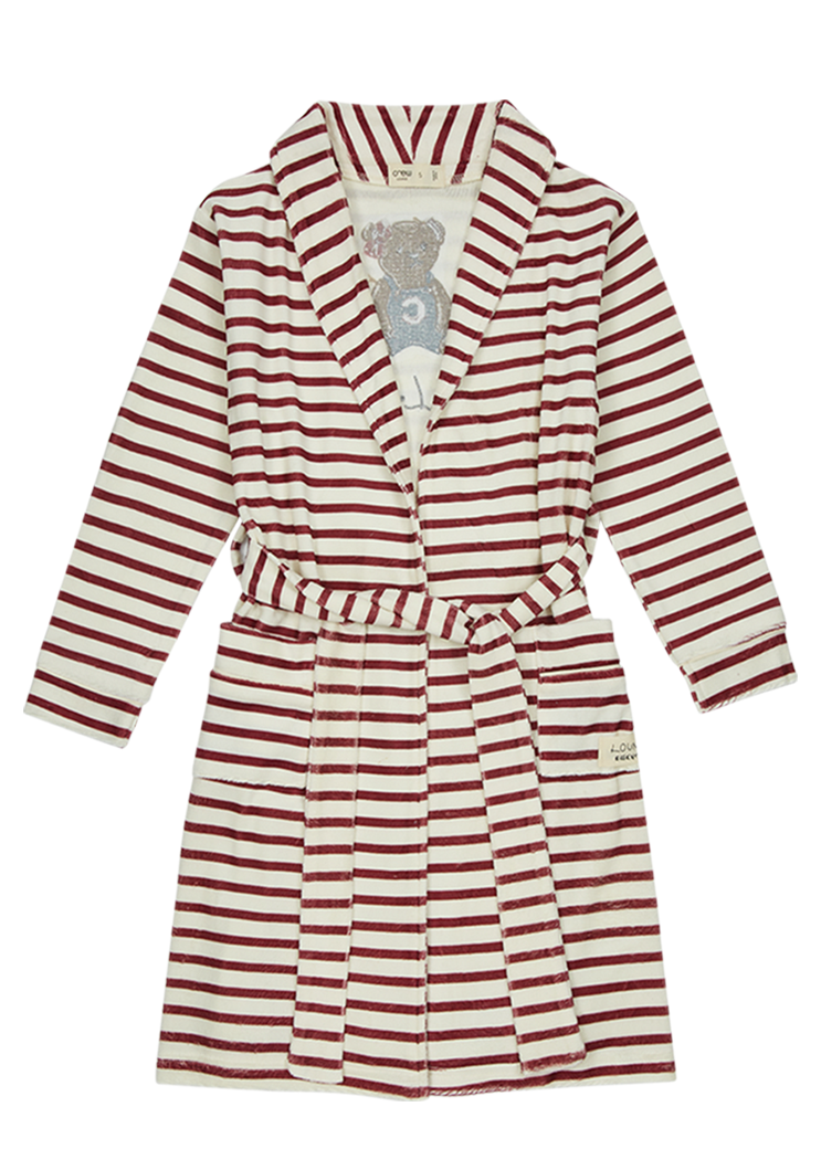 Crew Kids Teddy Lounge Robe SG3212 AW26, color: Maroon, size: 4