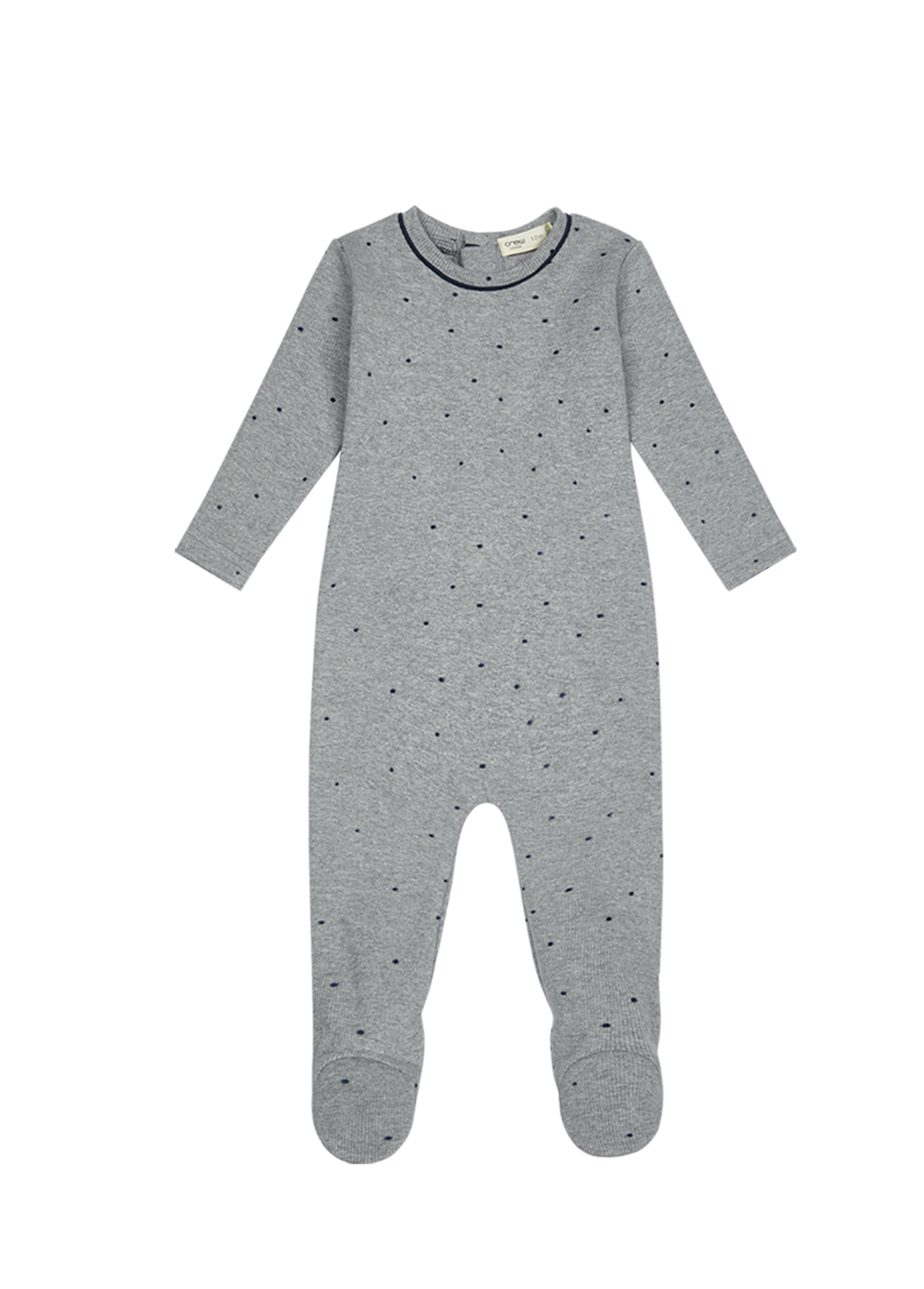 Crew Kids Polka Dot Lounge Footie SG3216 AW26, color: Blue, size: 6M
