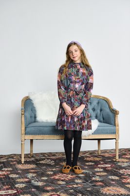 Porter Multicolor Patchwork A-Line Dress 2583 AW26

