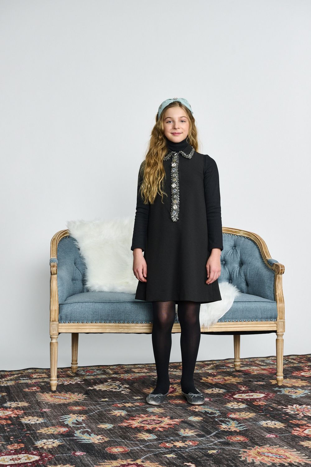 Porter Black W/ Beading Effect Jumper 2502 AW26

