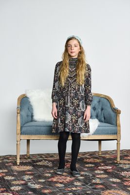 Porter Mixed Media Tribal Shirred Dress 2530 AW26

