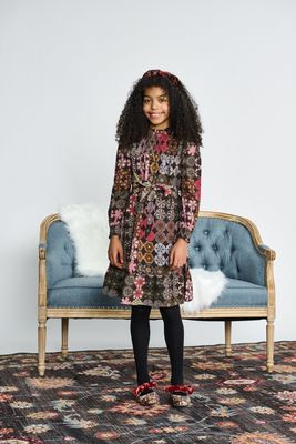 Porter Brown Mauvfe Mixed Media Dress 2576 AW26

