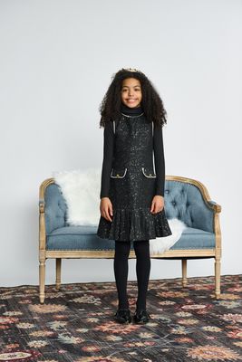 Porter Black Sequin Ivory Rope Accent Jumper 2541 AW26