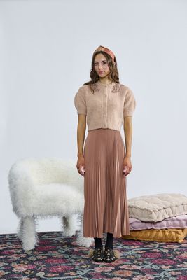 Laurent Stone Millicent Embellished Cardigan Top w/skirt t-1416 AW26