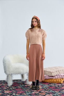 Laurent Stone Millicent Embellished Cardigan Top  w/skirt  t-1416 AW26