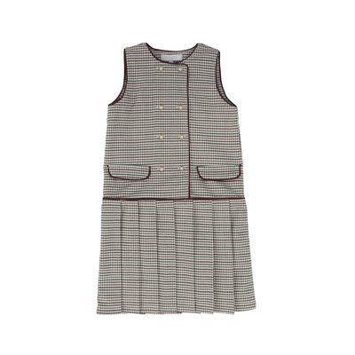 BACE BURGUNDY CHECKED WOOL JUMPER AW26 29728