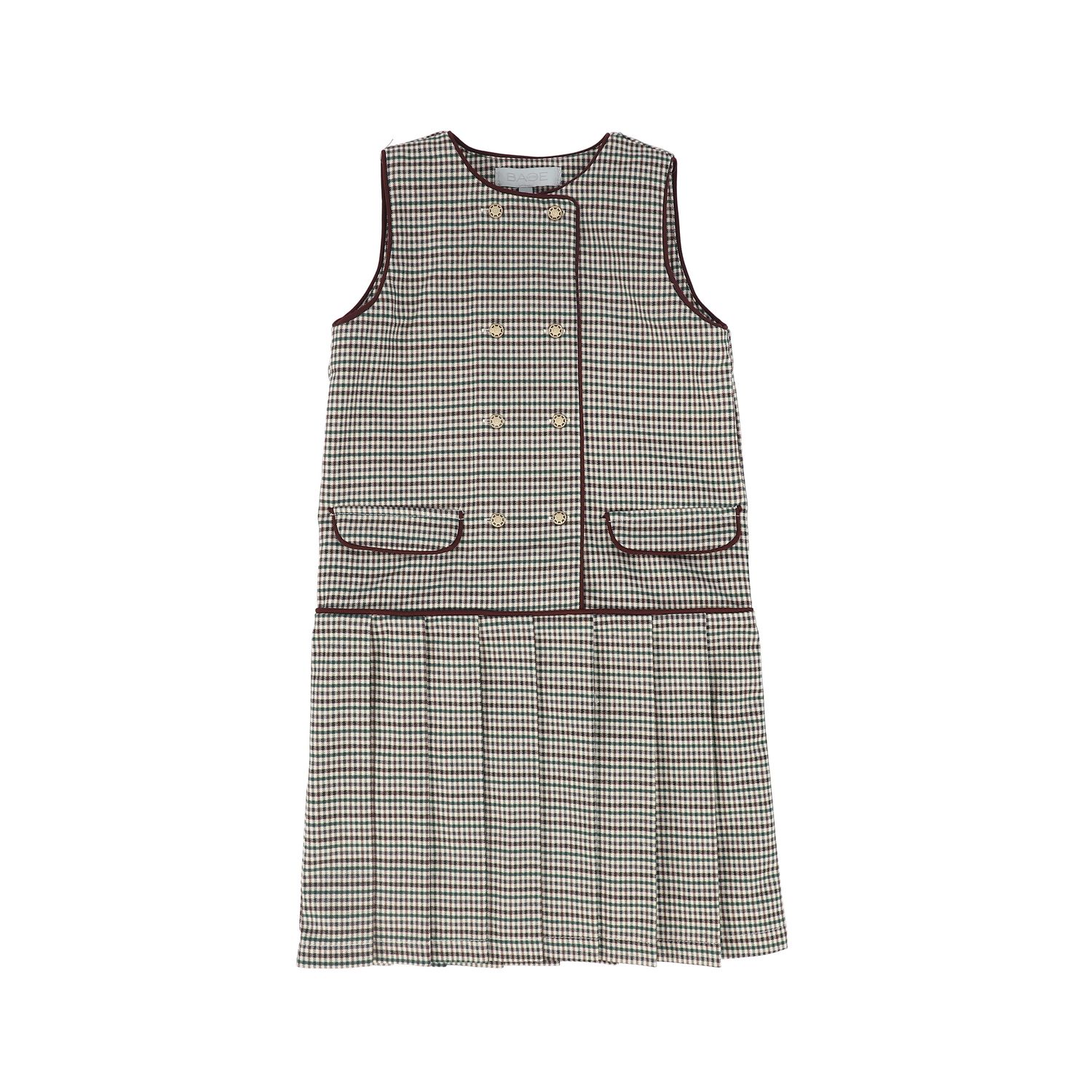 BACE BURGUNDY CHECKED WOOL JUMPER AW26 29728