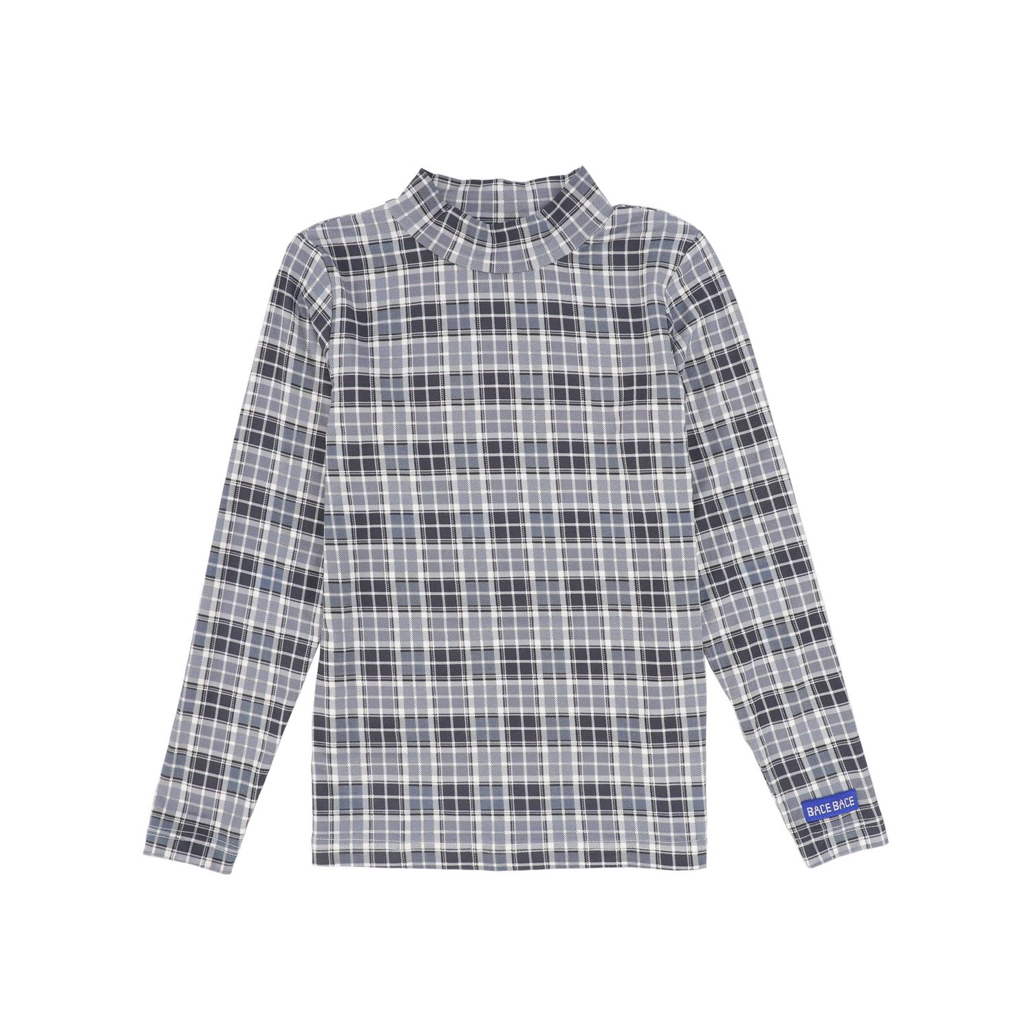 BACE PLAID MOCKNECK TEE AW26 29547