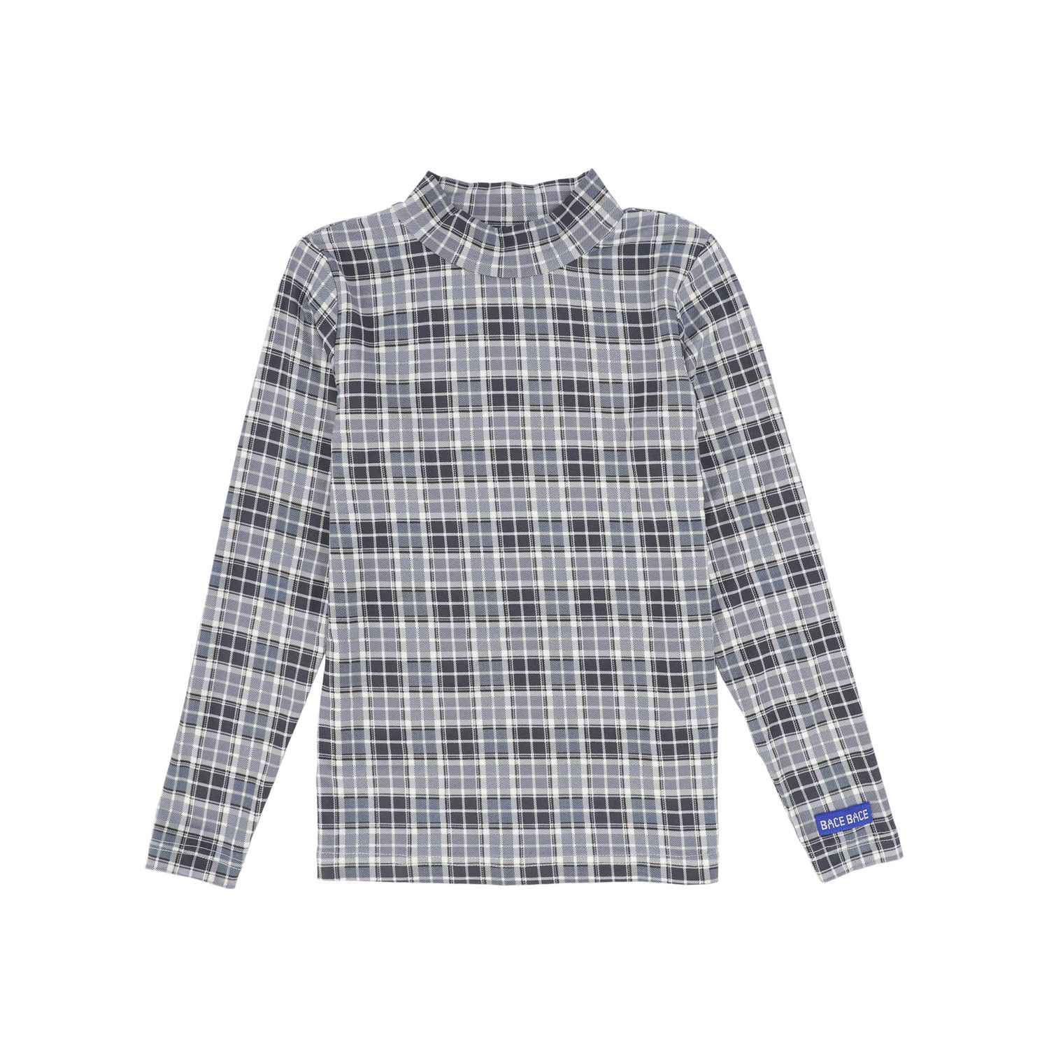 BACE PLAID MOCKNECK TEE AW26 29547