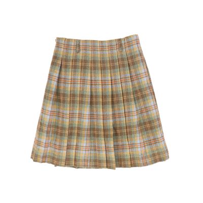 BACE CAMEL PLAID PLEATED SKIRT. AW26 28386