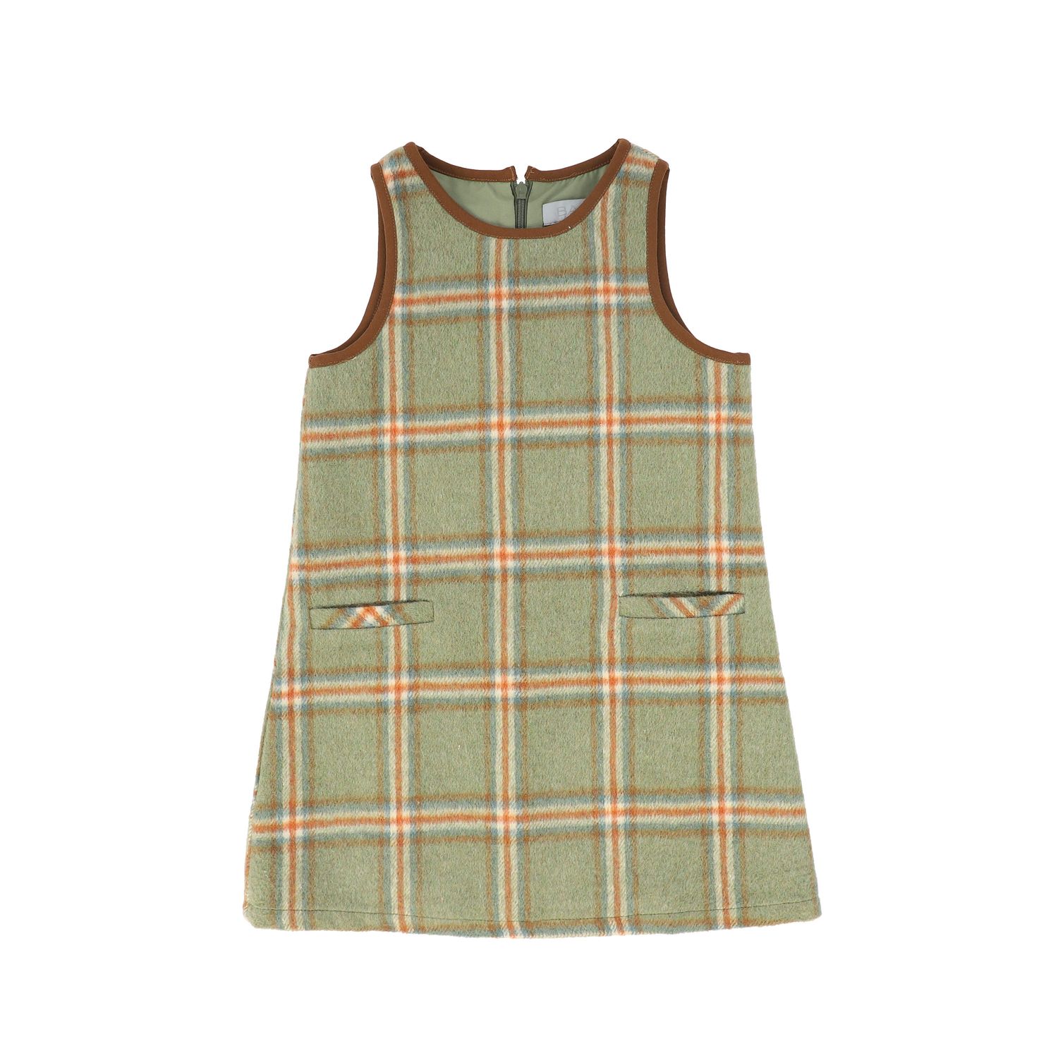 BACE GREEN PLAID TRIM JUMPER AW26 27396