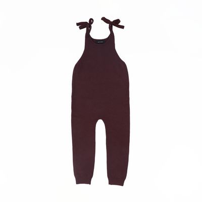 BAMBOO BURGUNDY SHOULDER BOW KNIT ROMPER AW26 29313