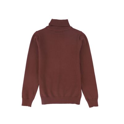 BACE BURGUNDY SOLID KNIT TURTLENECK AW26 29458