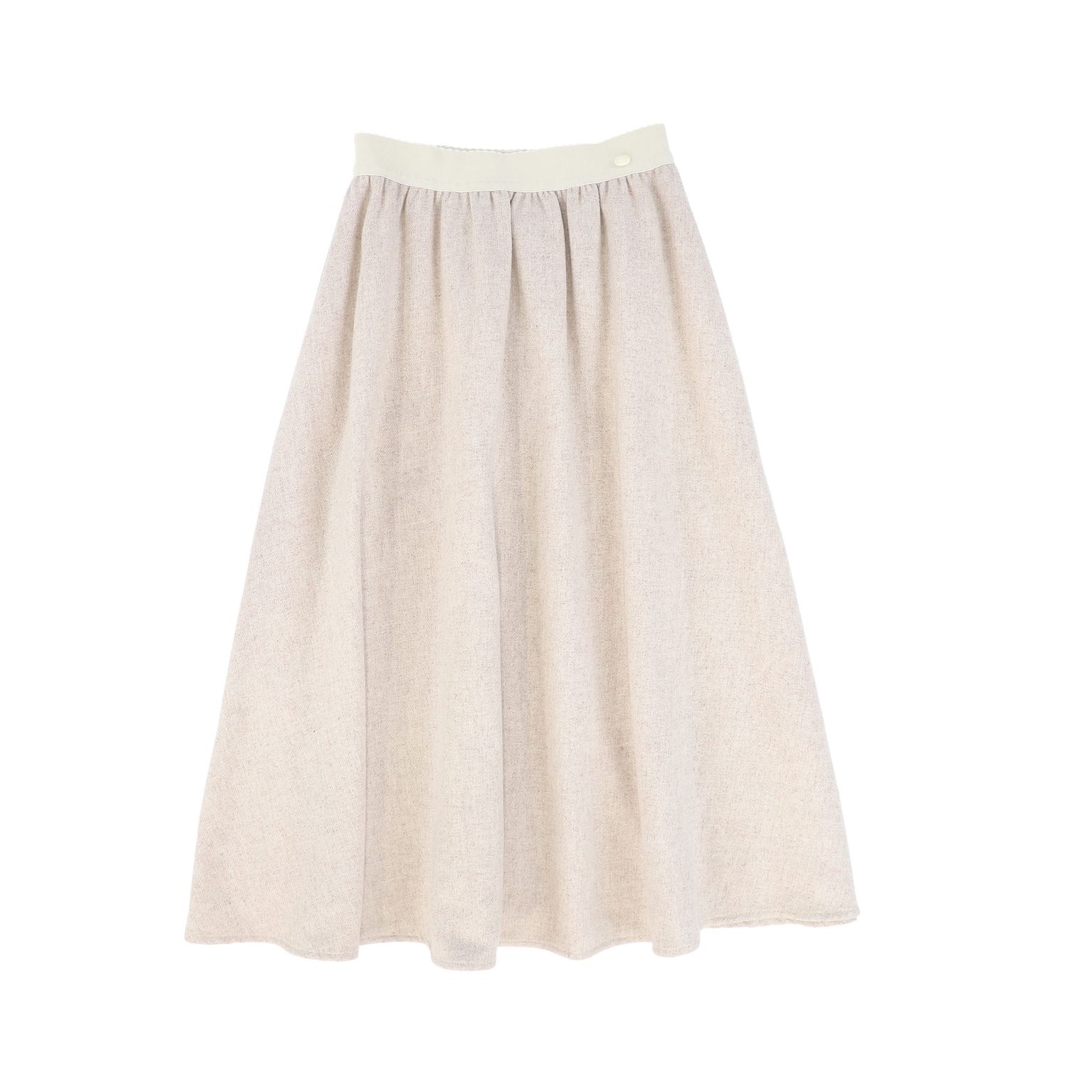 BACE OATMEAL WOOL WAISTED FLARED SKIRT AW26 28430