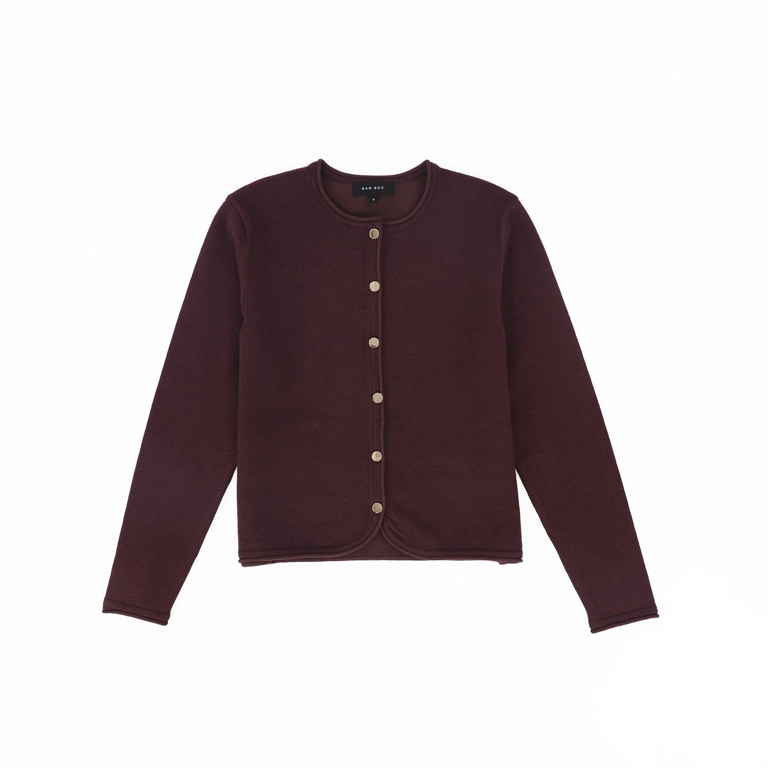 BAMBOO BURGUNDY KNIT SLIT POCKET BLAZER AW26 29282