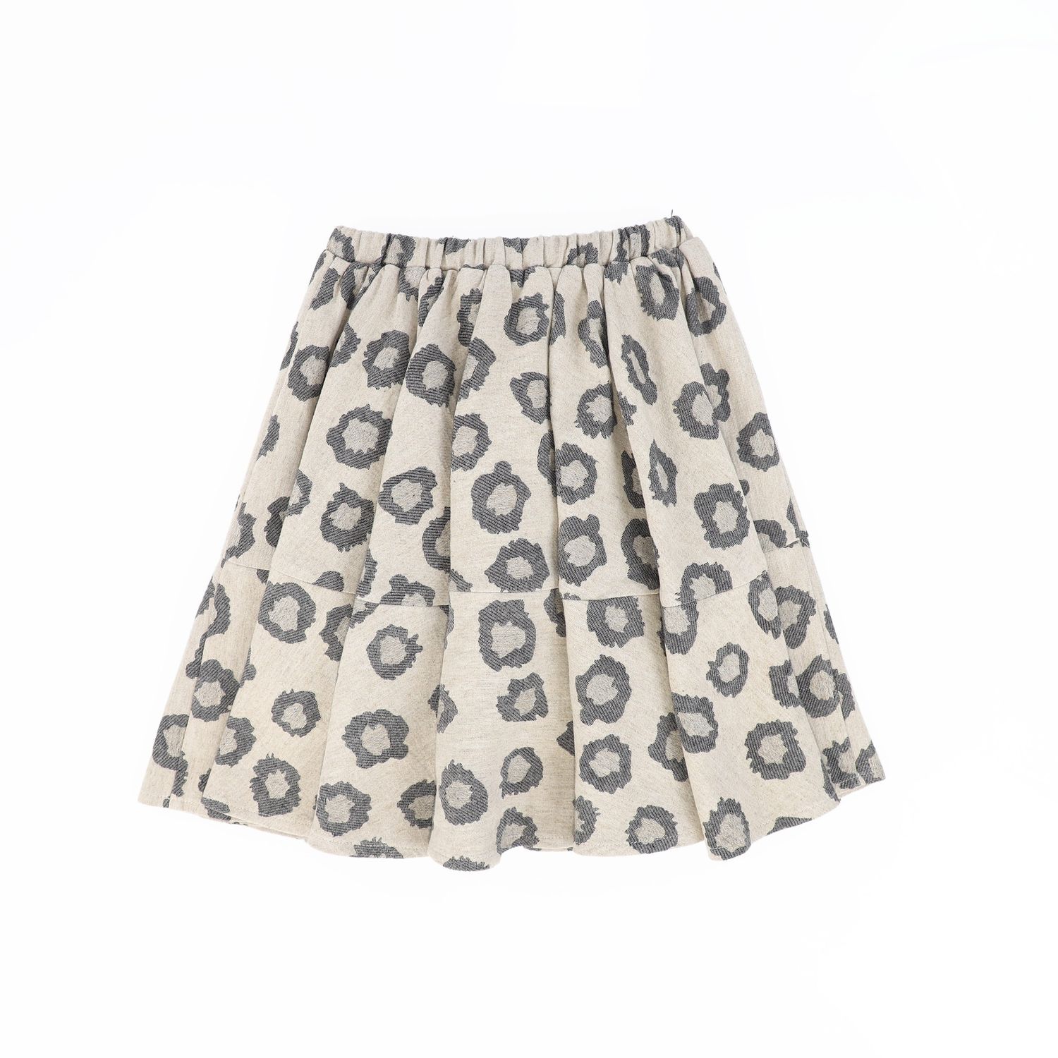BAMBOO BEIGE LEOPARD FLARE SKIRT AW26 23788