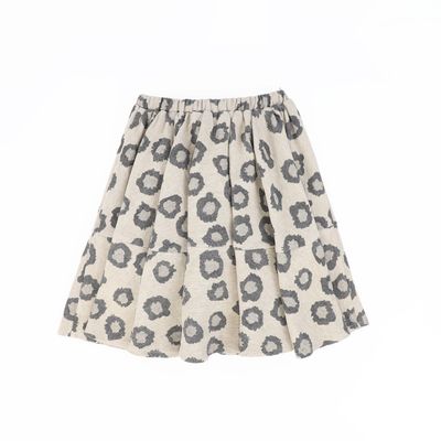 BAMBOO BEIGE LEOPARD FLARE SKIRT AW26 23788