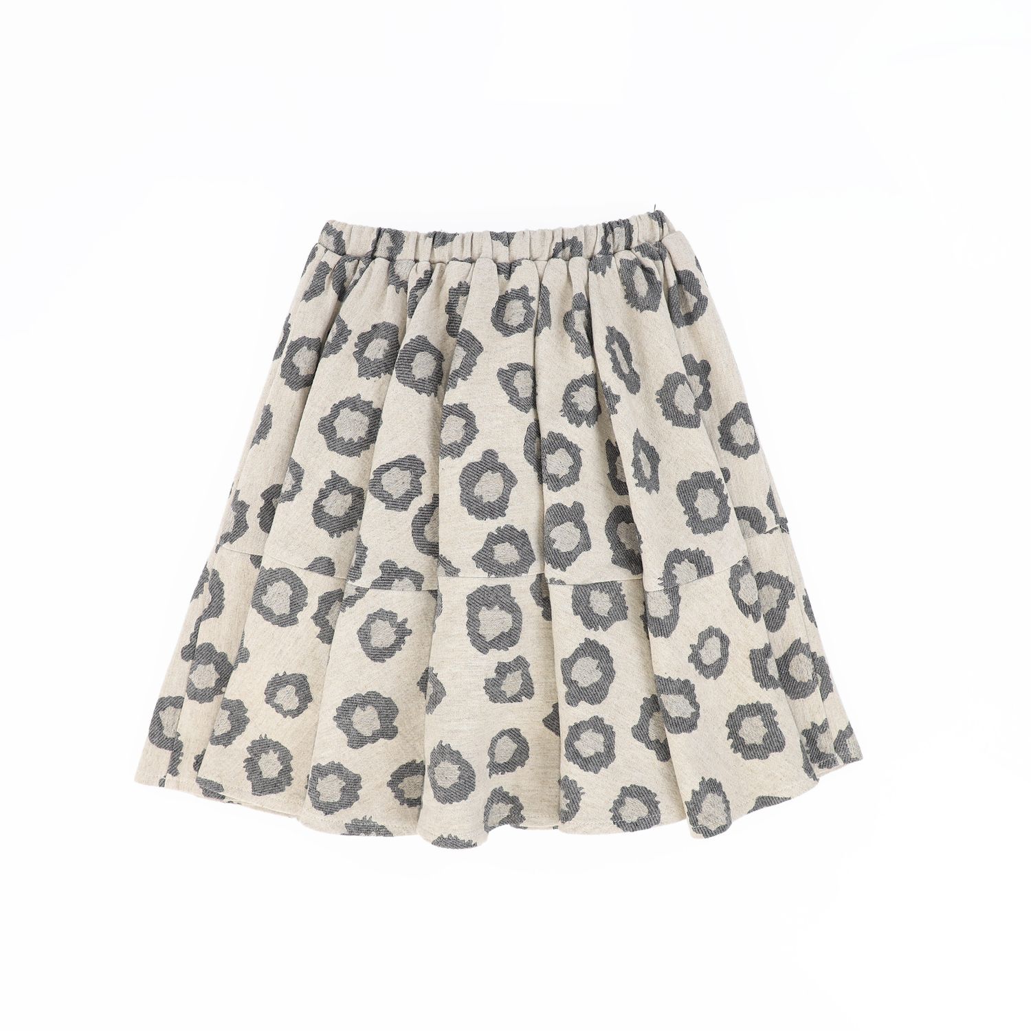 BAMBOO BEIGE LEOPARD FLARE SKIRT AW26 23788